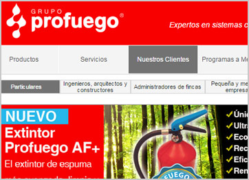 Diseño UX/UI para Web Profuego