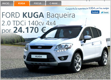 Diseño de Microsite Multiproducto. Ford Tarraco Center